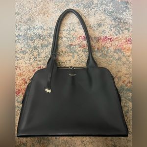 Radley London Black Leather tote purse. New